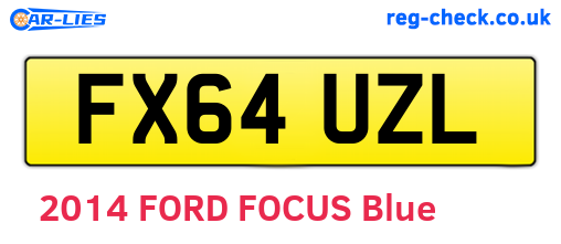 FX64UZL are the vehicle registration plates.