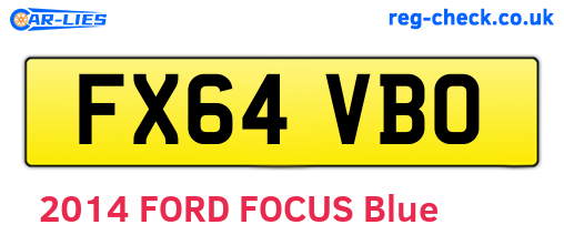 FX64VBO are the vehicle registration plates.