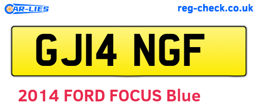 GJ14NGF are the vehicle registration plates.