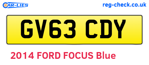 GV63CDY are the vehicle registration plates.