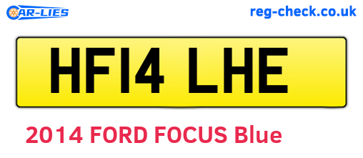 HF14LHE are the vehicle registration plates.