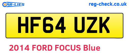 HF64UZK are the vehicle registration plates.