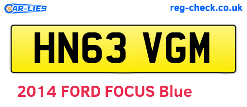 HN63VGM are the vehicle registration plates.