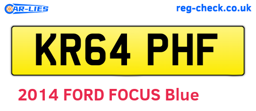 KR64PHF are the vehicle registration plates.