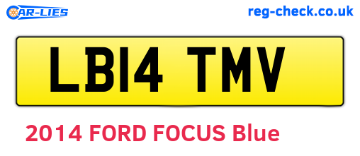 LB14TMV are the vehicle registration plates.
