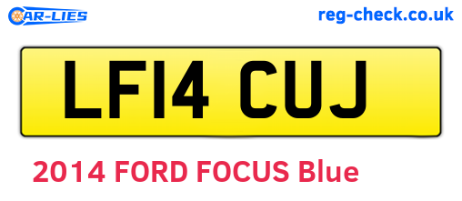 LF14CUJ are the vehicle registration plates.