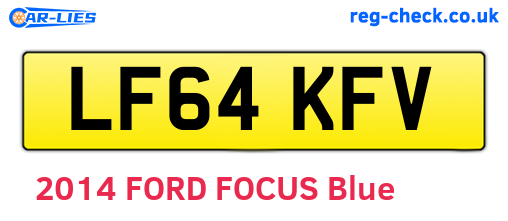 LF64KFV are the vehicle registration plates.