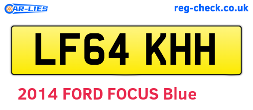 LF64KHH are the vehicle registration plates.