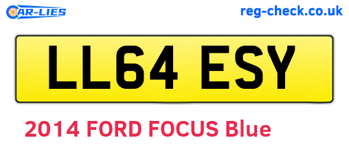 LL64ESY are the vehicle registration plates.