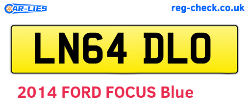 LN64DLO are the vehicle registration plates.