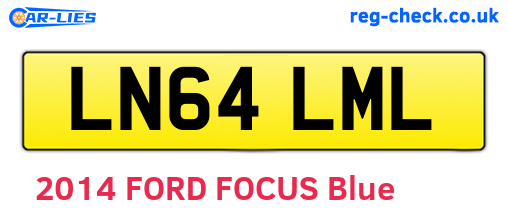 LN64LML are the vehicle registration plates.