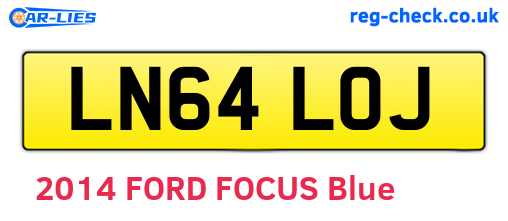 LN64LOJ are the vehicle registration plates.