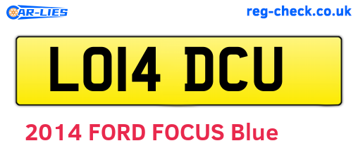 LO14DCU are the vehicle registration plates.