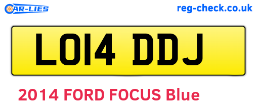 LO14DDJ are the vehicle registration plates.