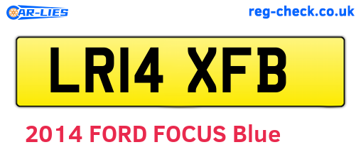 LR14XFB are the vehicle registration plates.