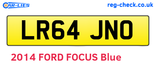 LR64JNO are the vehicle registration plates.
