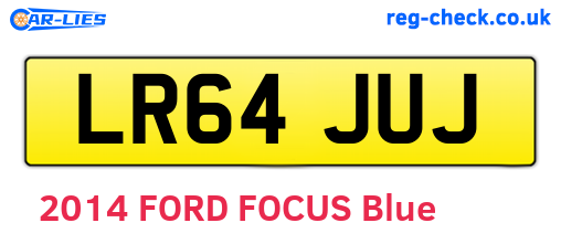 LR64JUJ are the vehicle registration plates.