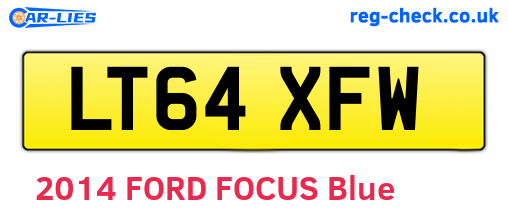 LT64XFW are the vehicle registration plates.