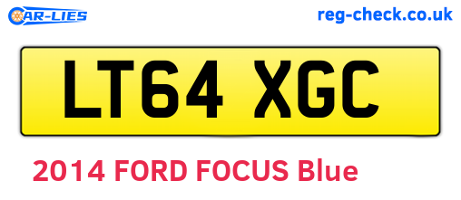 LT64XGC are the vehicle registration plates.