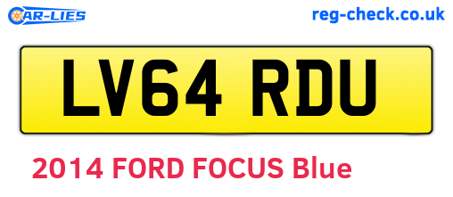 LV64RDU are the vehicle registration plates.
