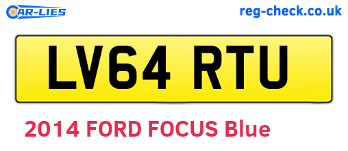 LV64RTU are the vehicle registration plates.
