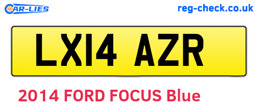 LX14AZR are the vehicle registration plates.