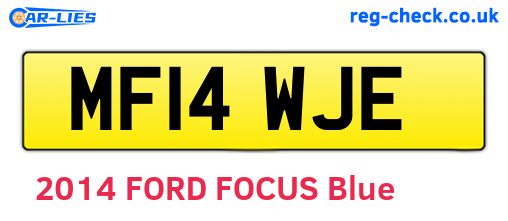 MF14WJE are the vehicle registration plates.