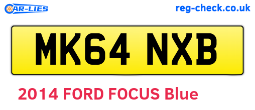 MK64NXB are the vehicle registration plates.