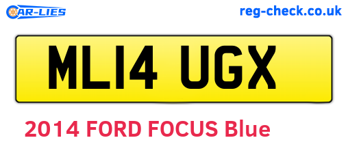 ML14UGX are the vehicle registration plates.