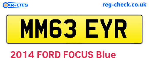 MM63EYR are the vehicle registration plates.
