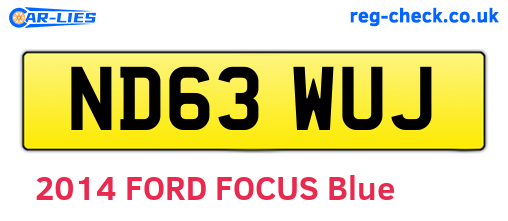 ND63WUJ are the vehicle registration plates.