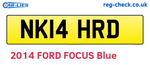 NK14HRD are the vehicle registration plates.