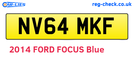 NV64MKF are the vehicle registration plates.
