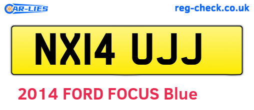 NX14UJJ are the vehicle registration plates.