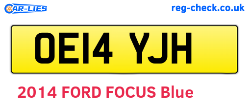 OE14YJH are the vehicle registration plates.