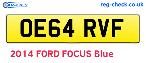 OE64RVF are the vehicle registration plates.