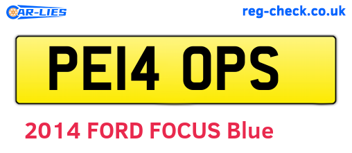 PE14OPS are the vehicle registration plates.