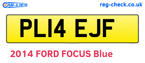 PL14EJF are the vehicle registration plates.