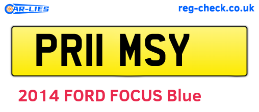PR11MSY are the vehicle registration plates.