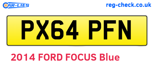 PX64PFN are the vehicle registration plates.