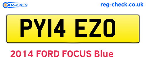 PY14EZO are the vehicle registration plates.