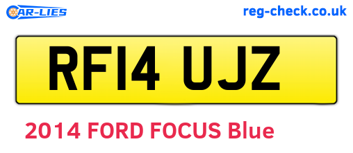 RF14UJZ are the vehicle registration plates.
