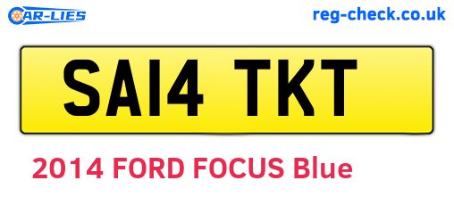SA14TKT are the vehicle registration plates.