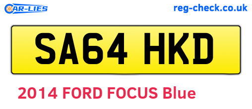 SA64HKD are the vehicle registration plates.
