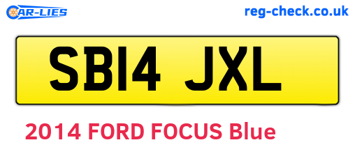 SB14JXL are the vehicle registration plates.