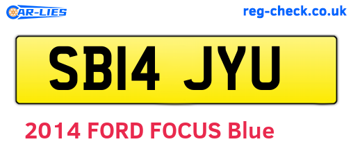 SB14JYU are the vehicle registration plates.