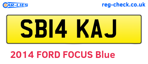 SB14KAJ are the vehicle registration plates.