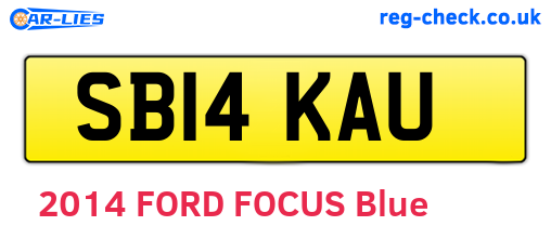 SB14KAU are the vehicle registration plates.
