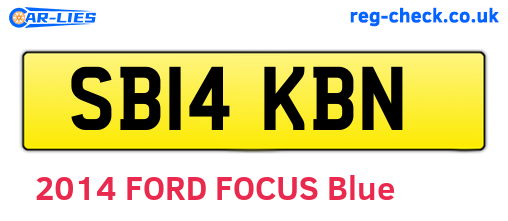 SB14KBN are the vehicle registration plates.