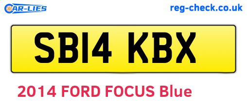 SB14KBX are the vehicle registration plates.